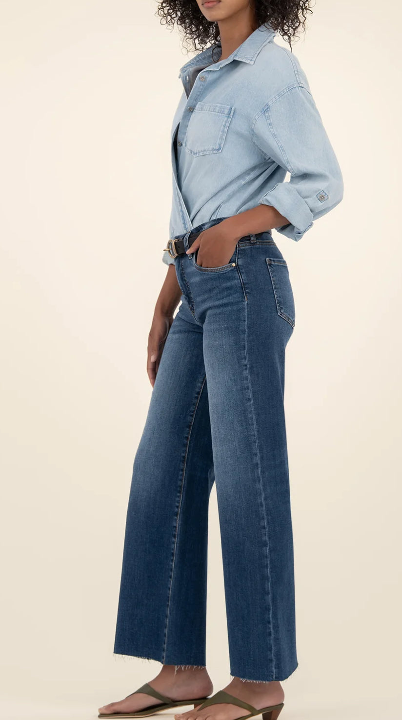 Kut from the Kloth "Meg" High Rise Fab Ab Wide Leg- Inexhaustible