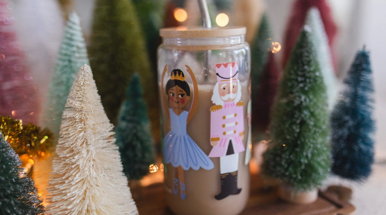 Pippi Post "Nutcracker" Christmas Glass Can