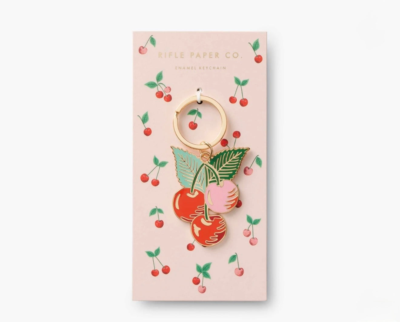 Rifle Paper Co. "Cherries" Enamel Keychain