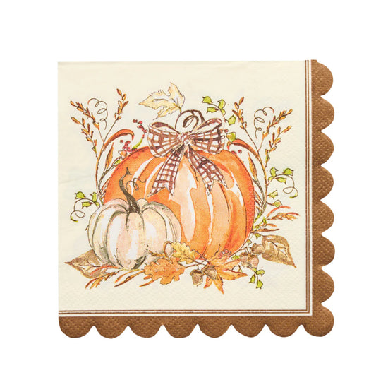 Sophistiplate “Turkey & Gourds” Cocktail Napkin