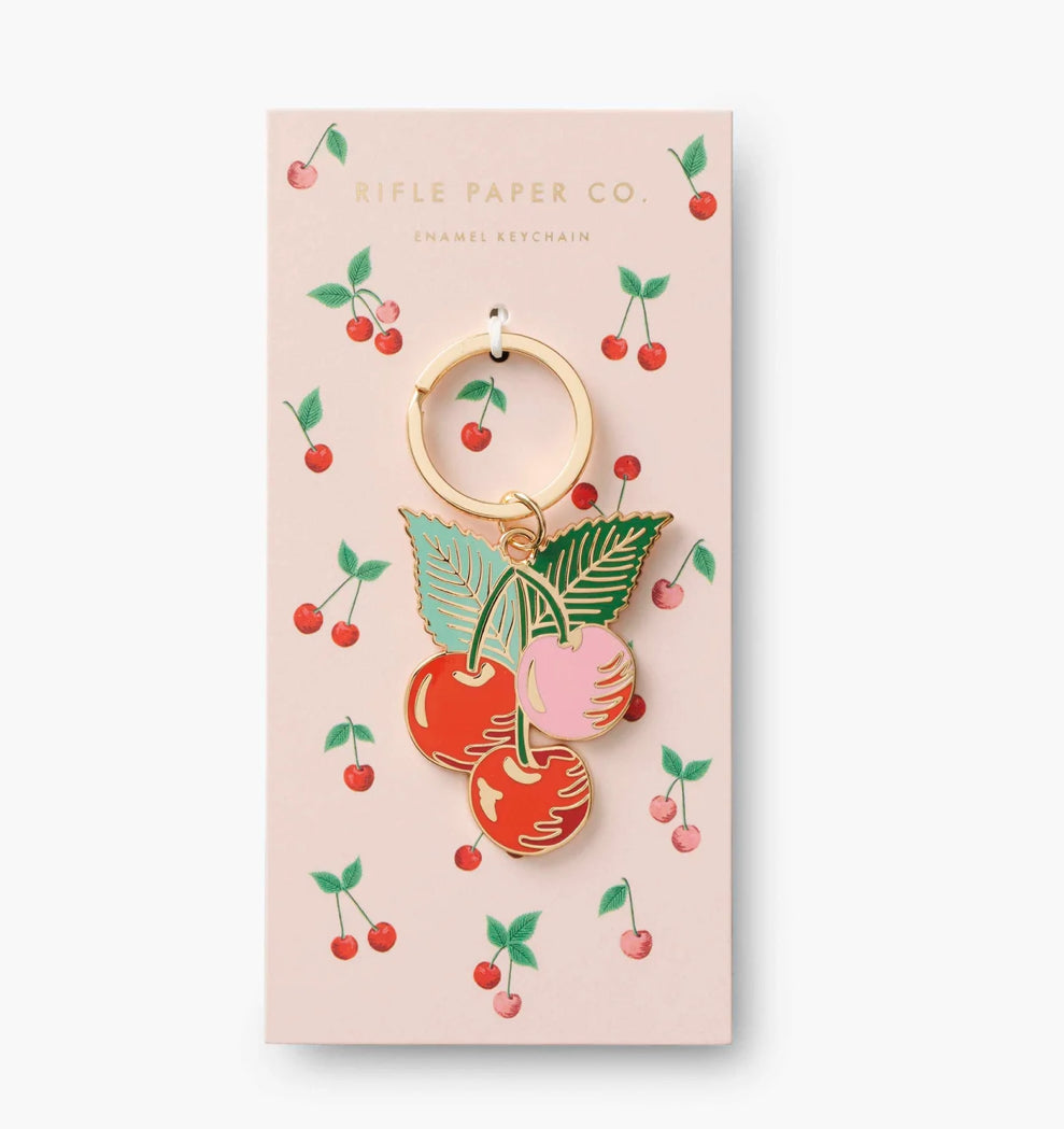 Rifle Paper Co. "Cherries" Enamel Keychain