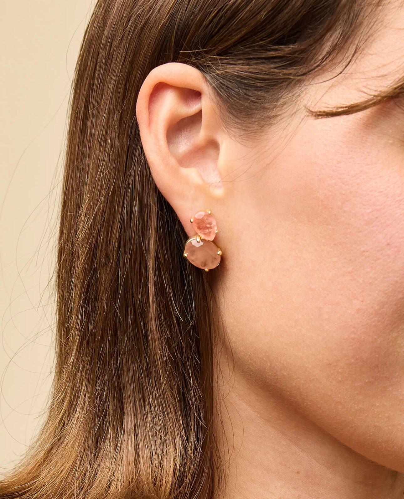 Spartina 449 Naiad Dewdrop Stud Earring-Pink