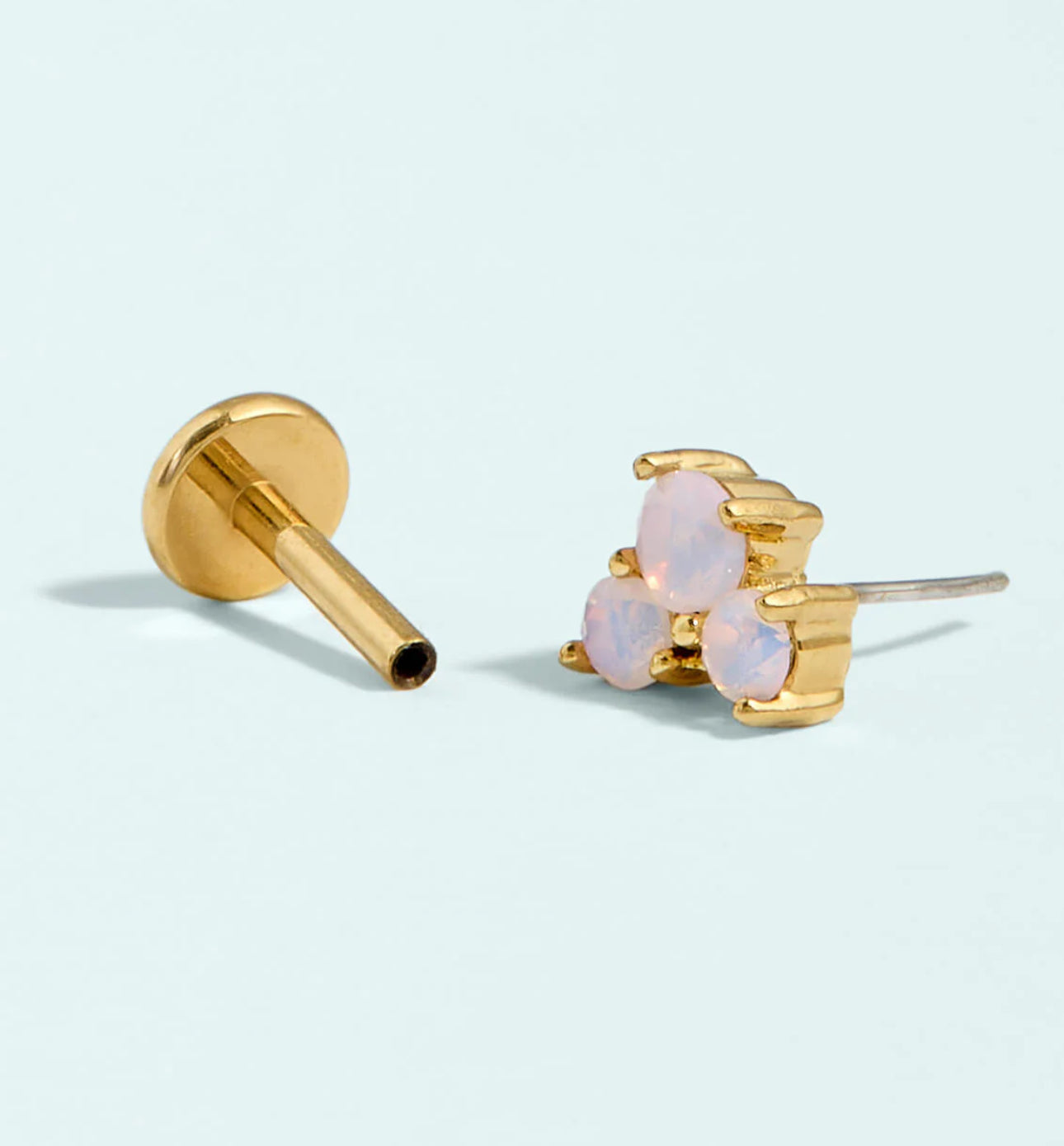 Spartina 449 SP Bubbles Flat Back Stud Earrings-Rose Opal