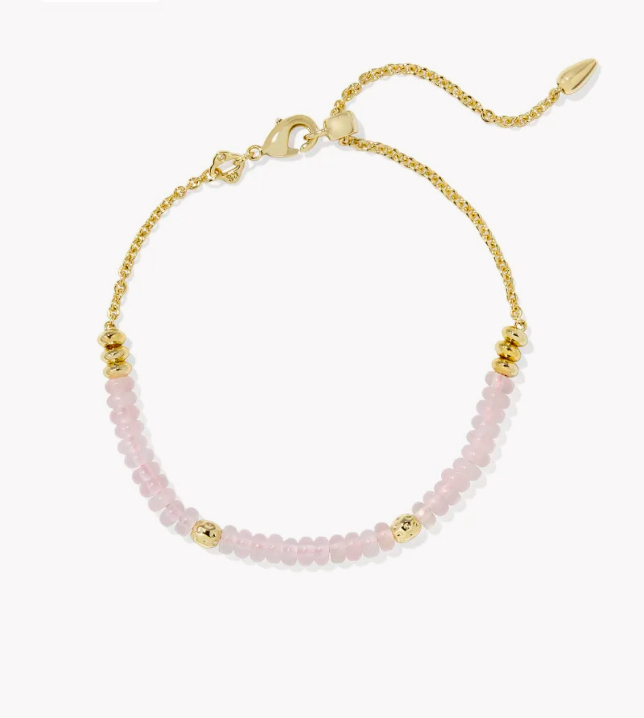 Kendra Scott Delilah Delicate Chain Bracelet - Gold/Rose Quartz
