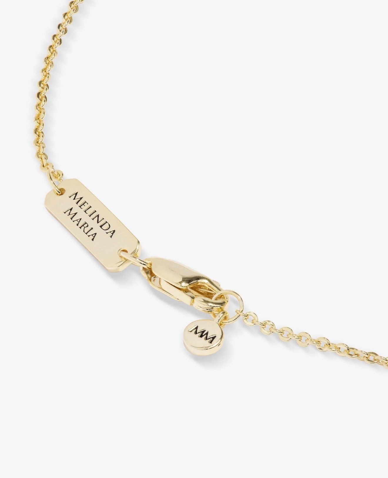 Melinda Maria “Oh She Fancy” Small Cross Pendant-Gold/White