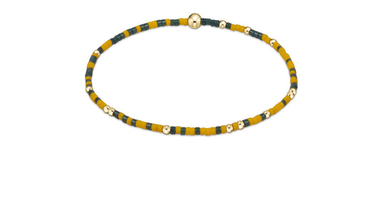 Enewton Gameday "Hope Unwritten" Bracelet-Dark Green/Golden Yellow