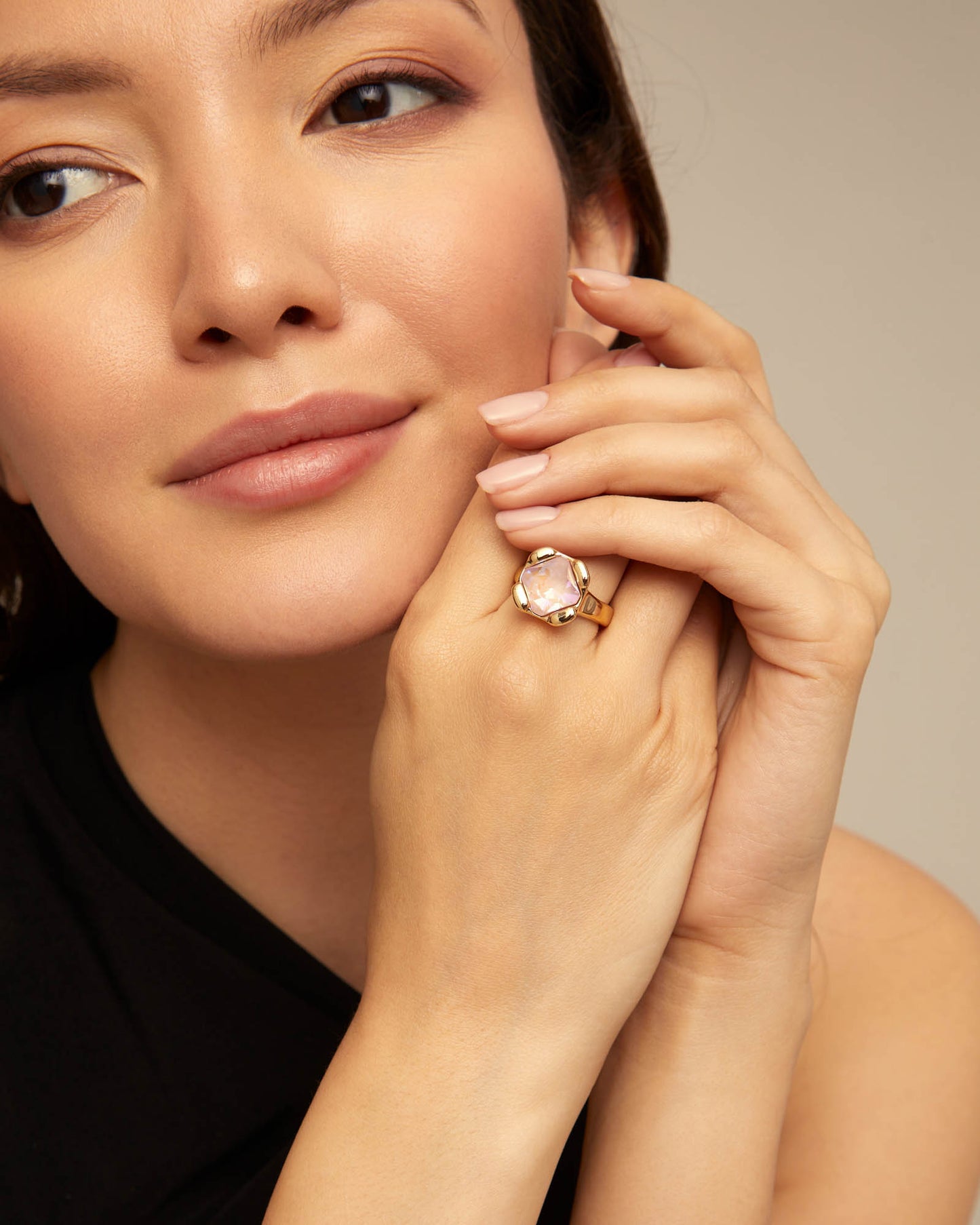 Uno de 50 "Rock n Pink" Ring-Gold