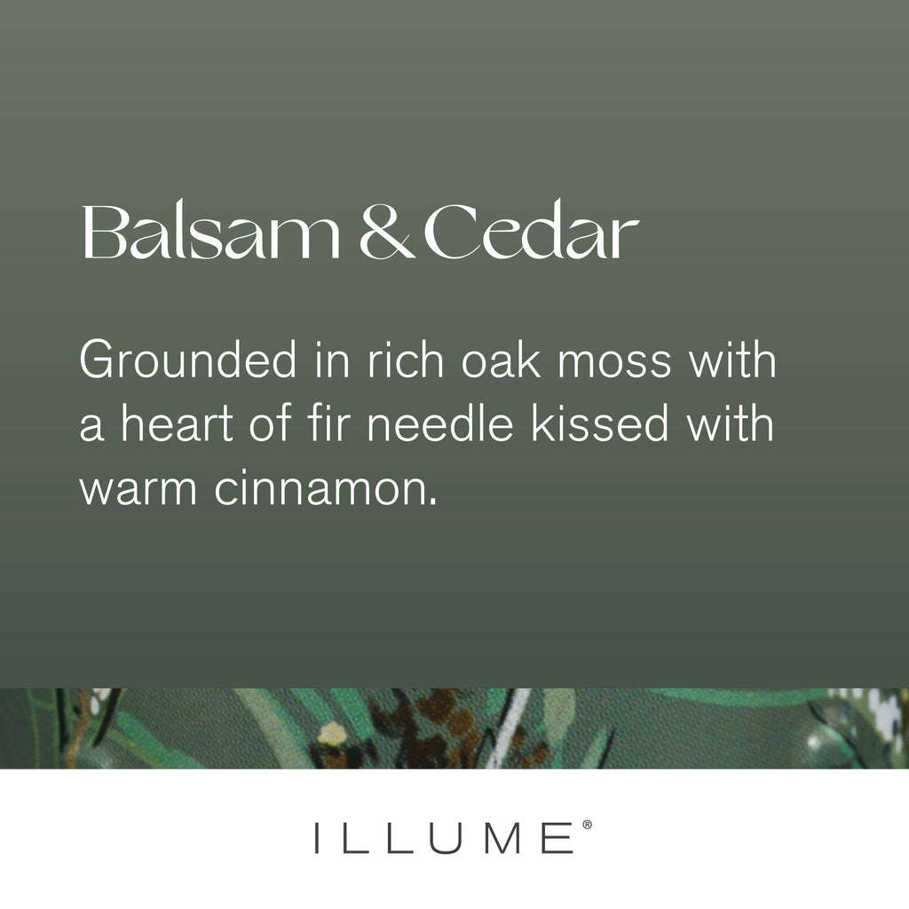 Illume "Cedar & Balsam" Small Boxed Crackle Glass Candle