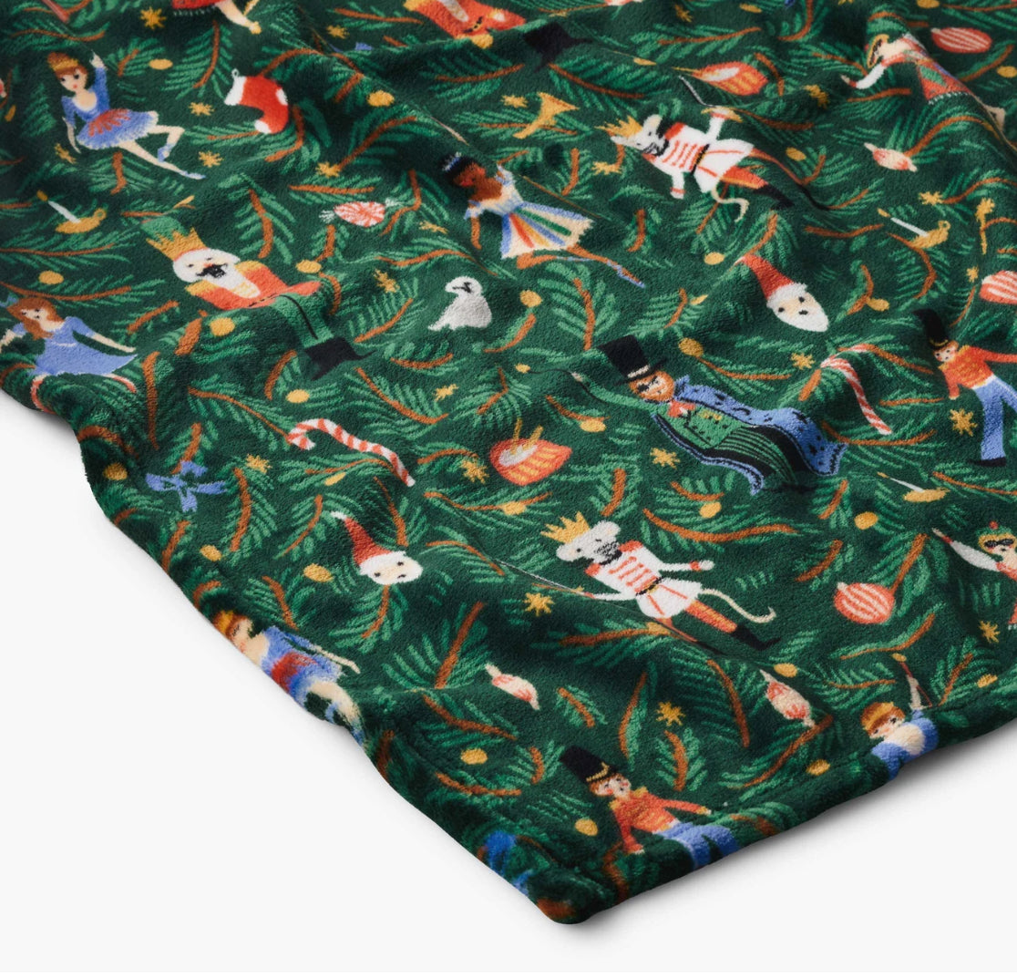 Rifle Paper Co. "Nutcracker" Fleece Blanket
