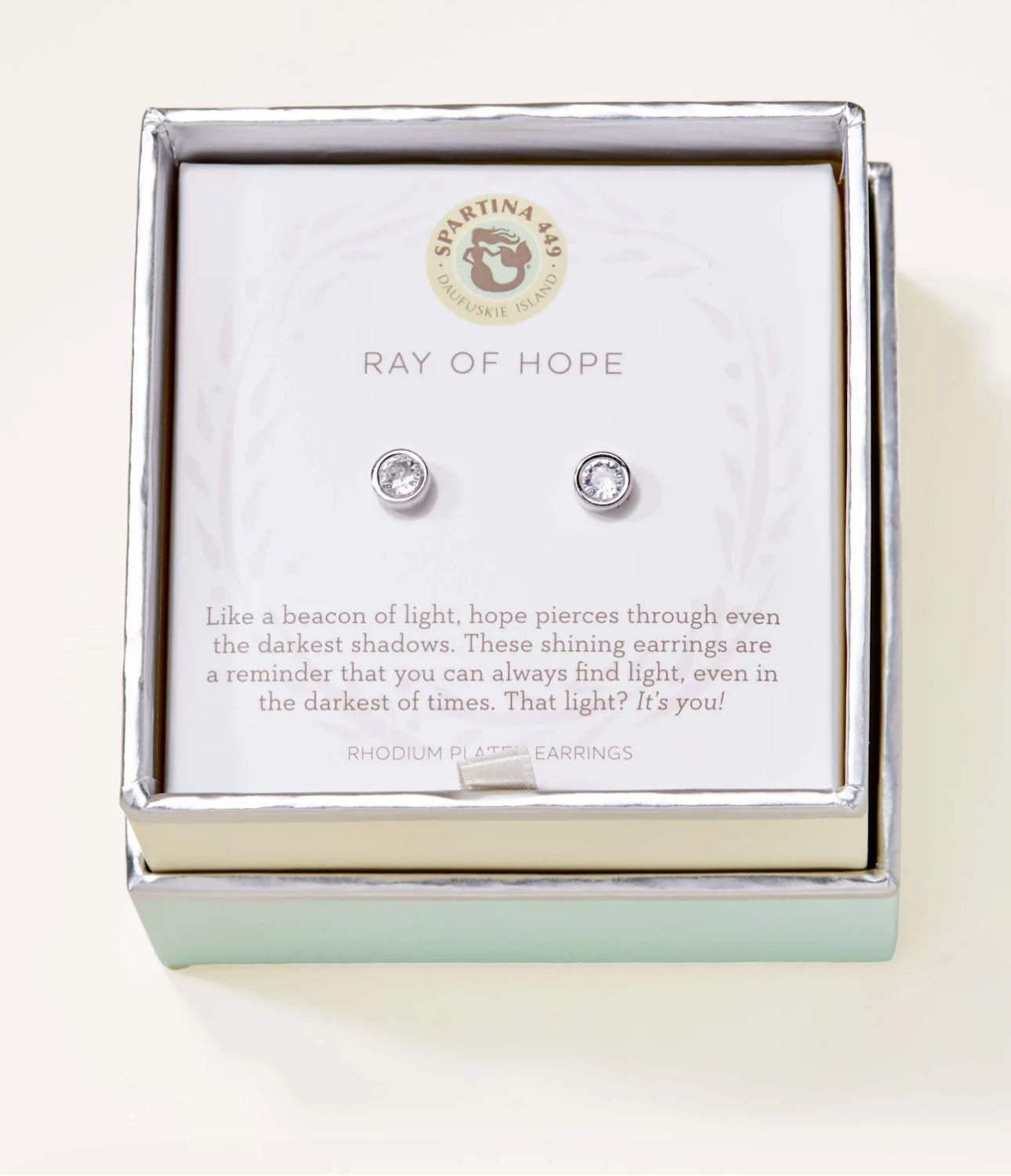 Spartina 449 Sea La Vie Stud Earrings Ray of Hope/Gem-Silver