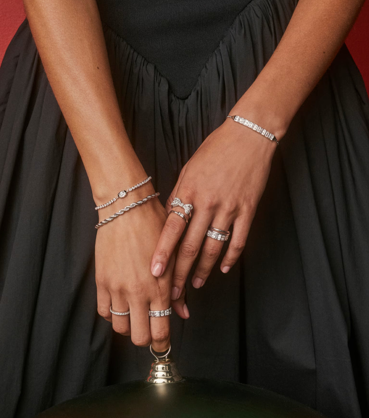 Kendra Scott Emilie Tennis Bracelet-Silver Ivory MOP