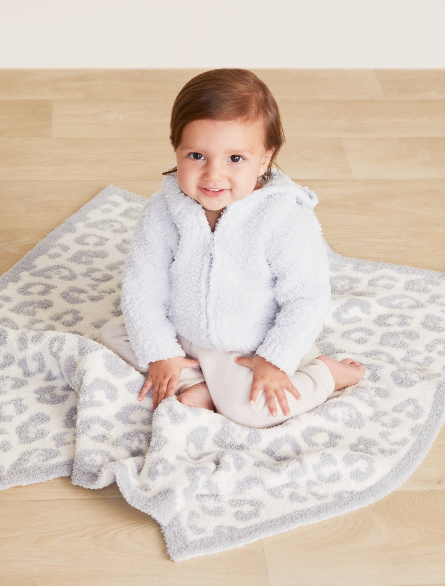 Barefoot Dreams CozyChic® Barefoot in the Wild® Baby Blanket-Ocean/Cream