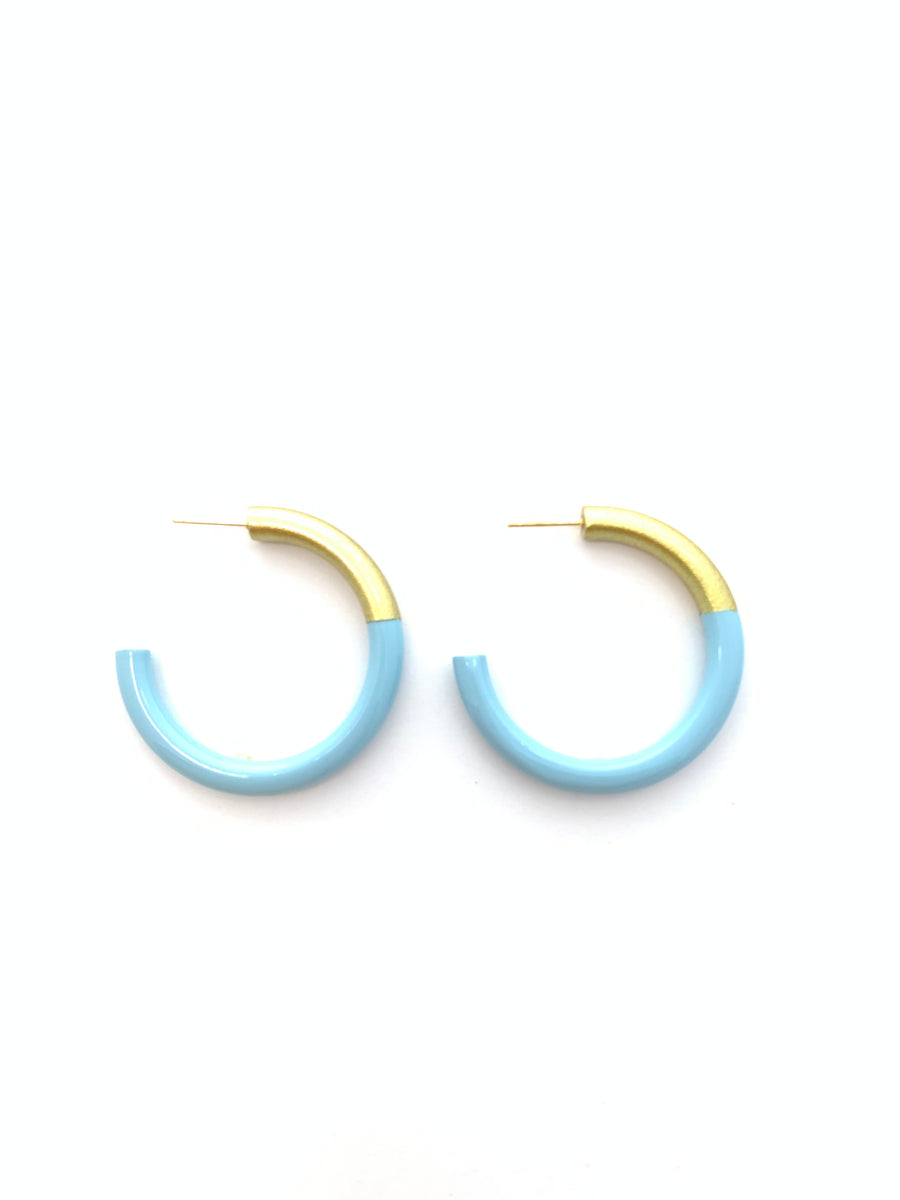 Accessory Jane "Liz" Medium Hoop- Baby Blue