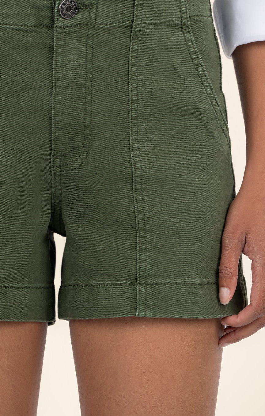 Kut from the Kloth "Jane" High Rise Short-Olive