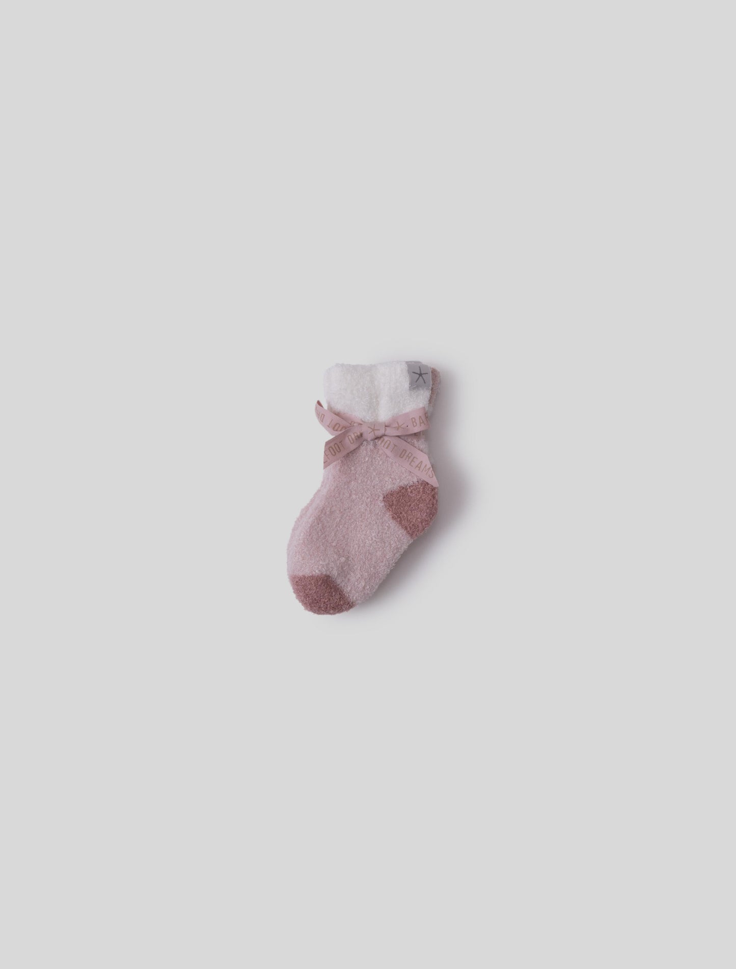 Barefoot Dreams CozyChic Lite® Baby Sock Stripe 2 pc. Set-Dusty Rose Multi
