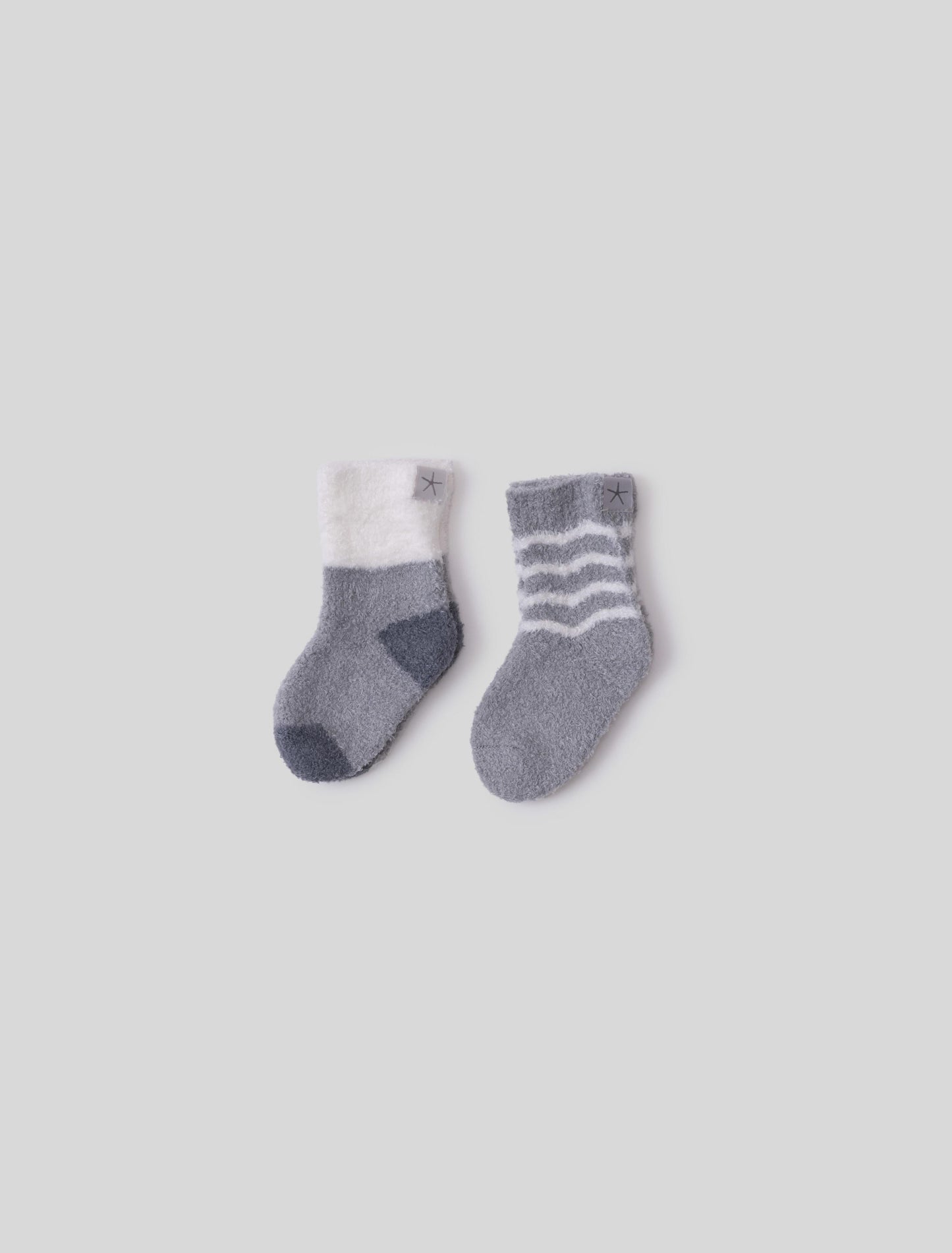 Barefoot Dreams CozyChic Lite® Baby Sock Stripe 2 pc. Set-Moonbeam Multi
