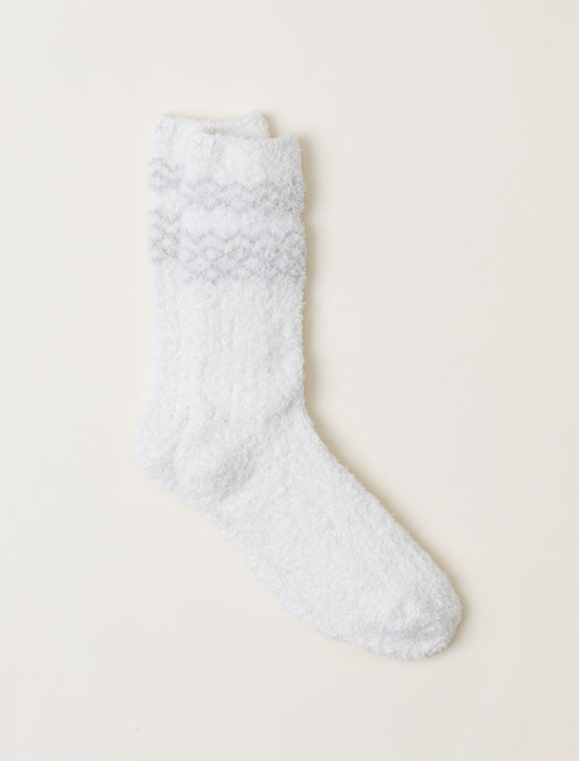 Barefoot Dreams CozyChic® Nordic Socks-Stone/Cream