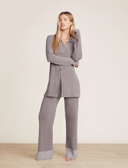 Barefoot Dreams CozyChic Ultra Lite® Ribbed Button Down Cardigan-Beach Rock