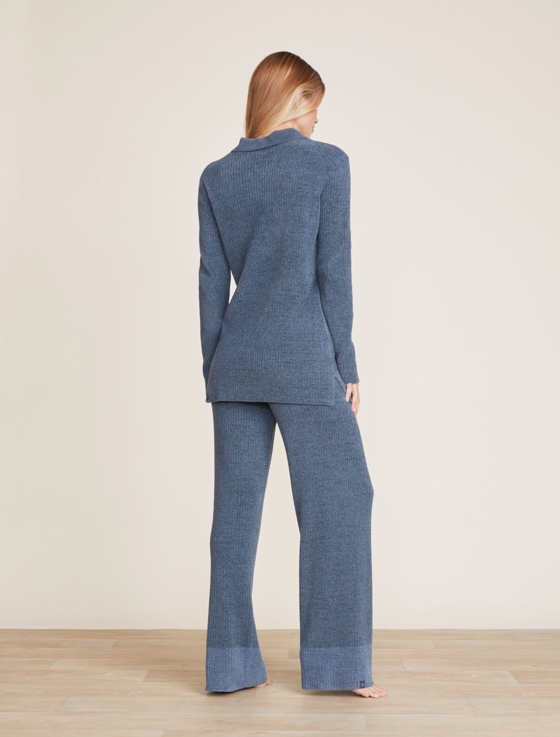 Barefoot Dreams CozyChic Ultra Lite® Ribbed Button Down Cardigan-Smokey Blue