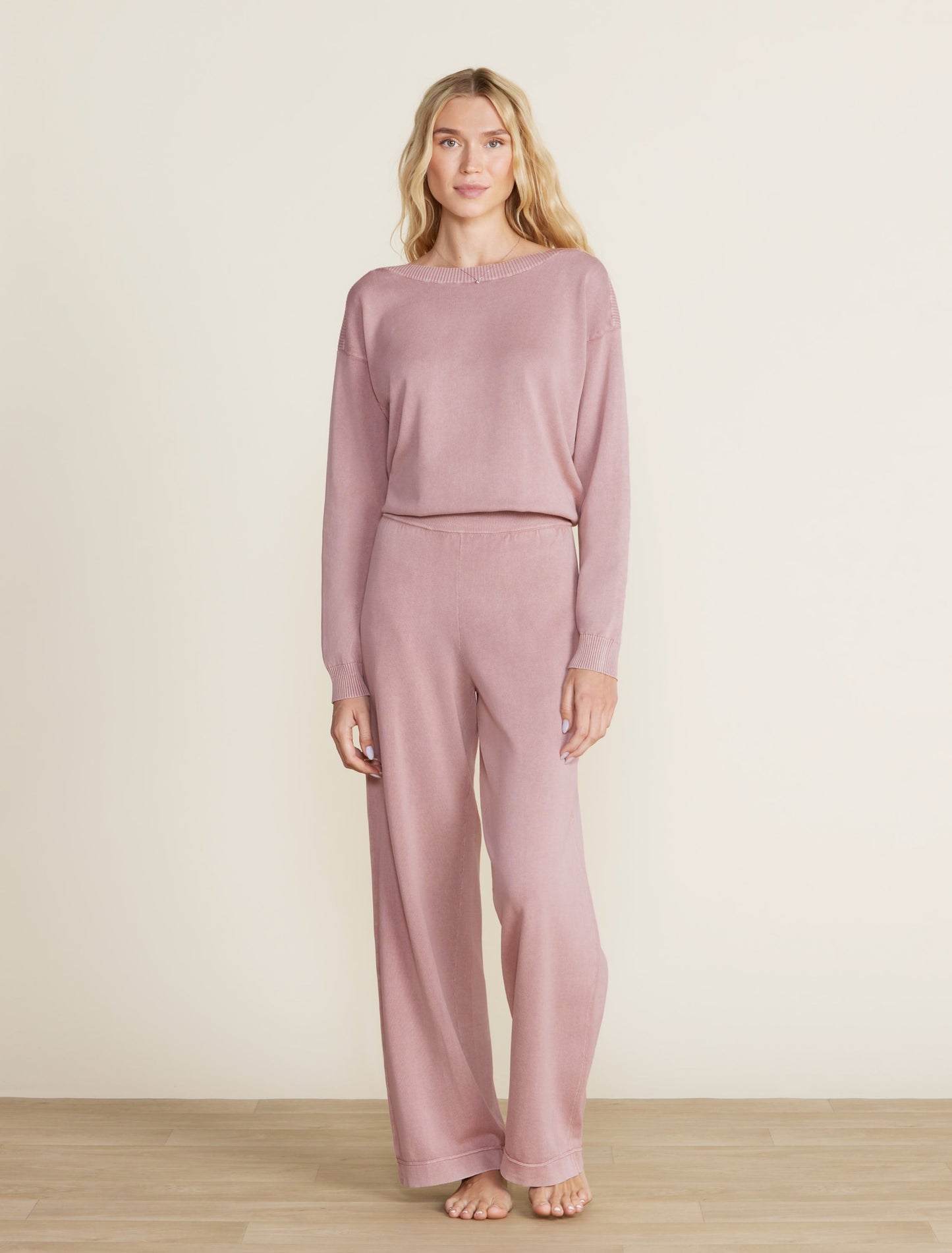 Barefoot Dreams Sunbleached Seamed Pant-Teaberry