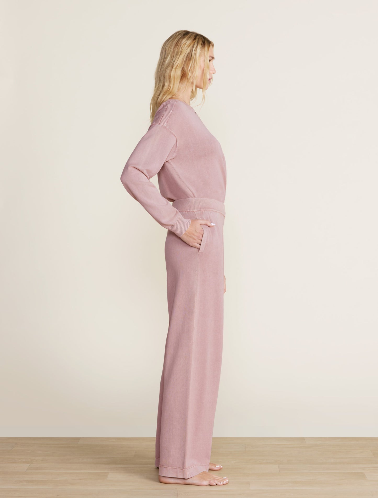 Barefoot Dreams Sunbleached Boatneck Pullover-Teaberry