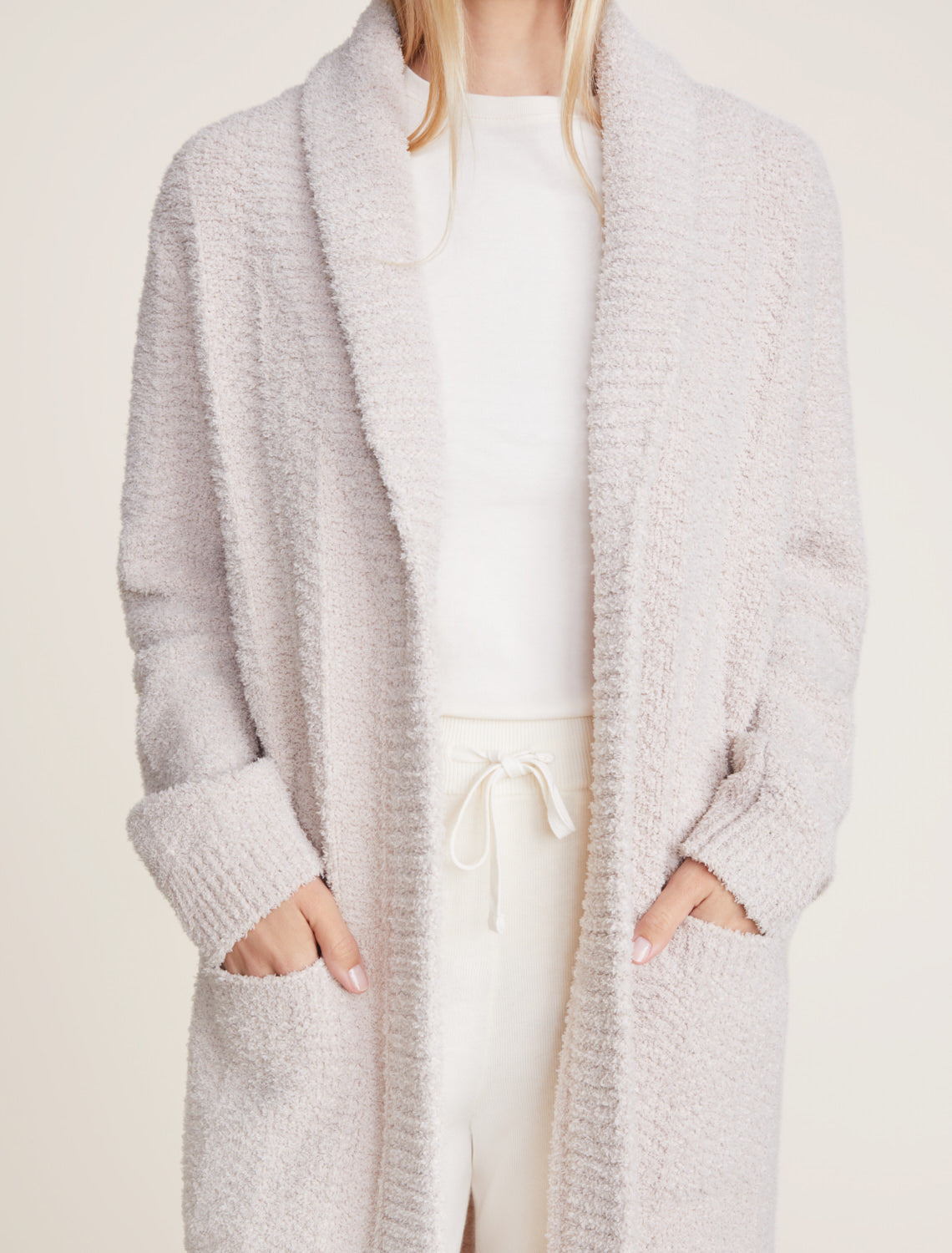 Barefoot Dreams CozyChic® Chenille Long Cardigan-Stone