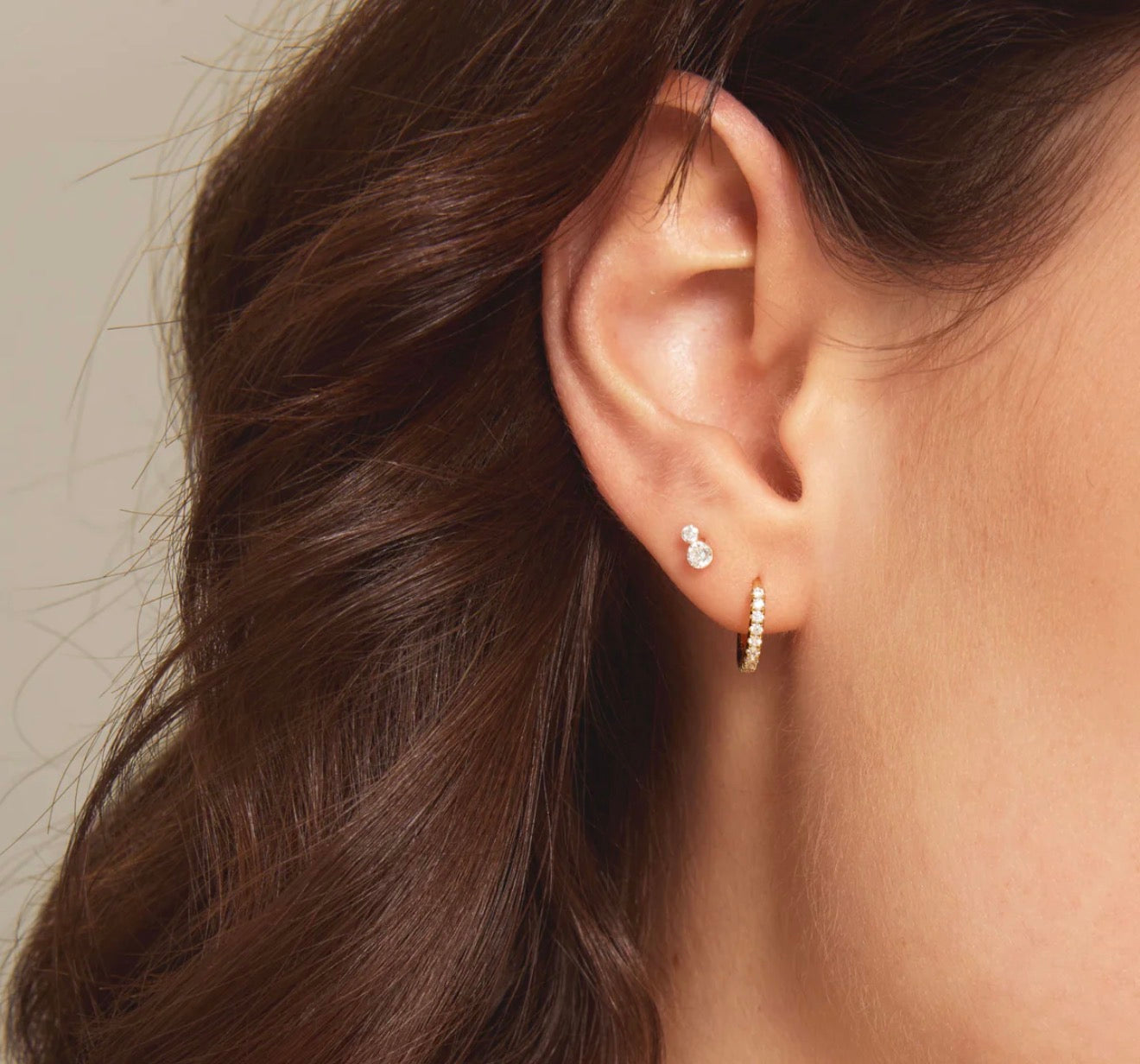 LeMel “Everyday CZ” Huggie Earrings-Silver
