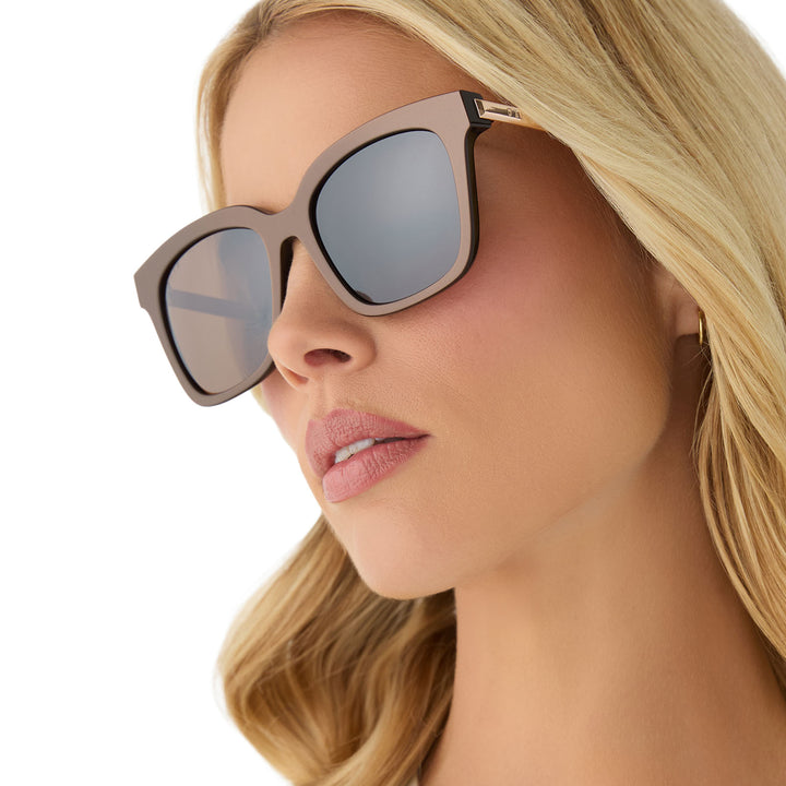 DIFF Eyewear "Bella" Moscow Mule Brown w/ Gold Flash Sunglasses