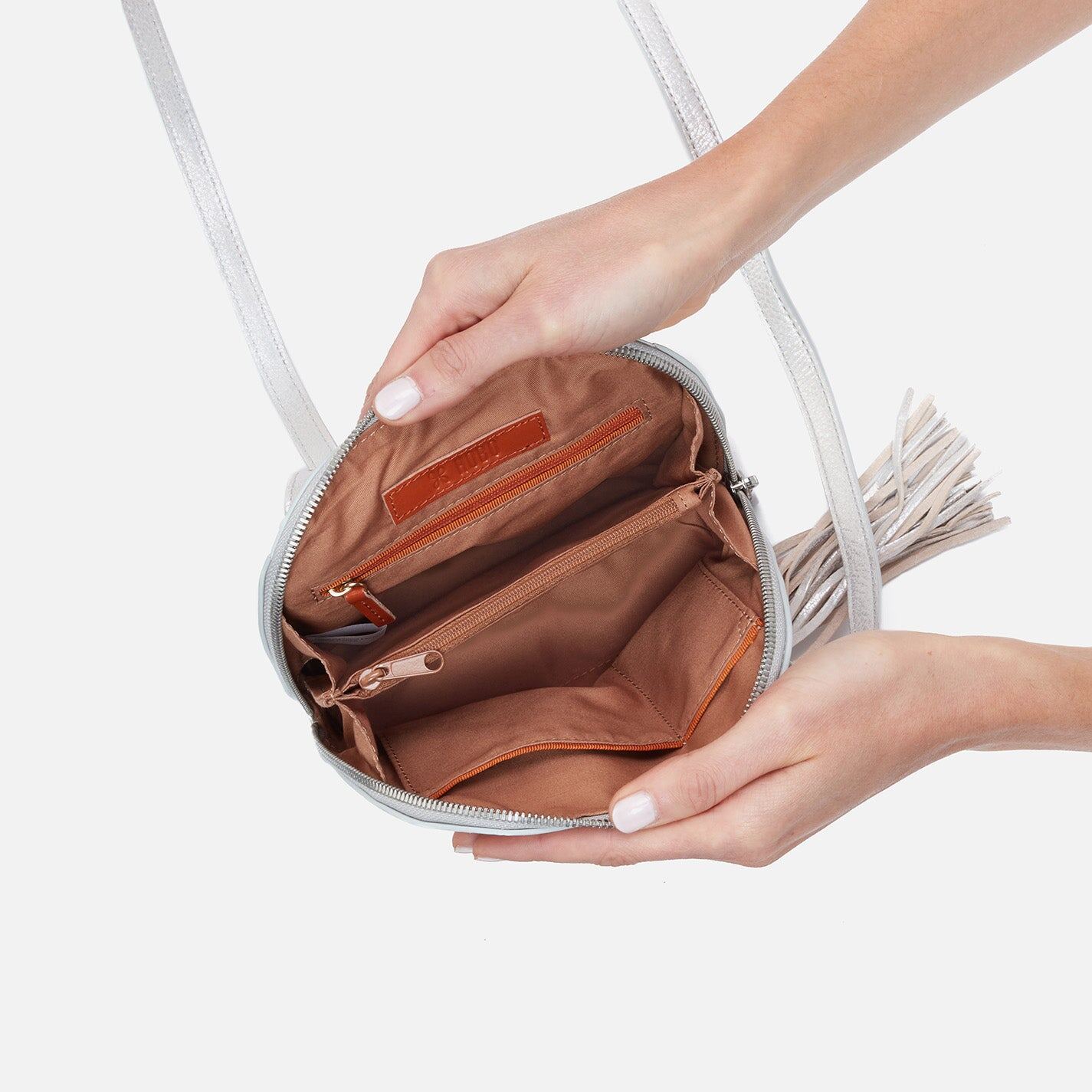 Hobo Bags “Nash” Crossbody-Silver