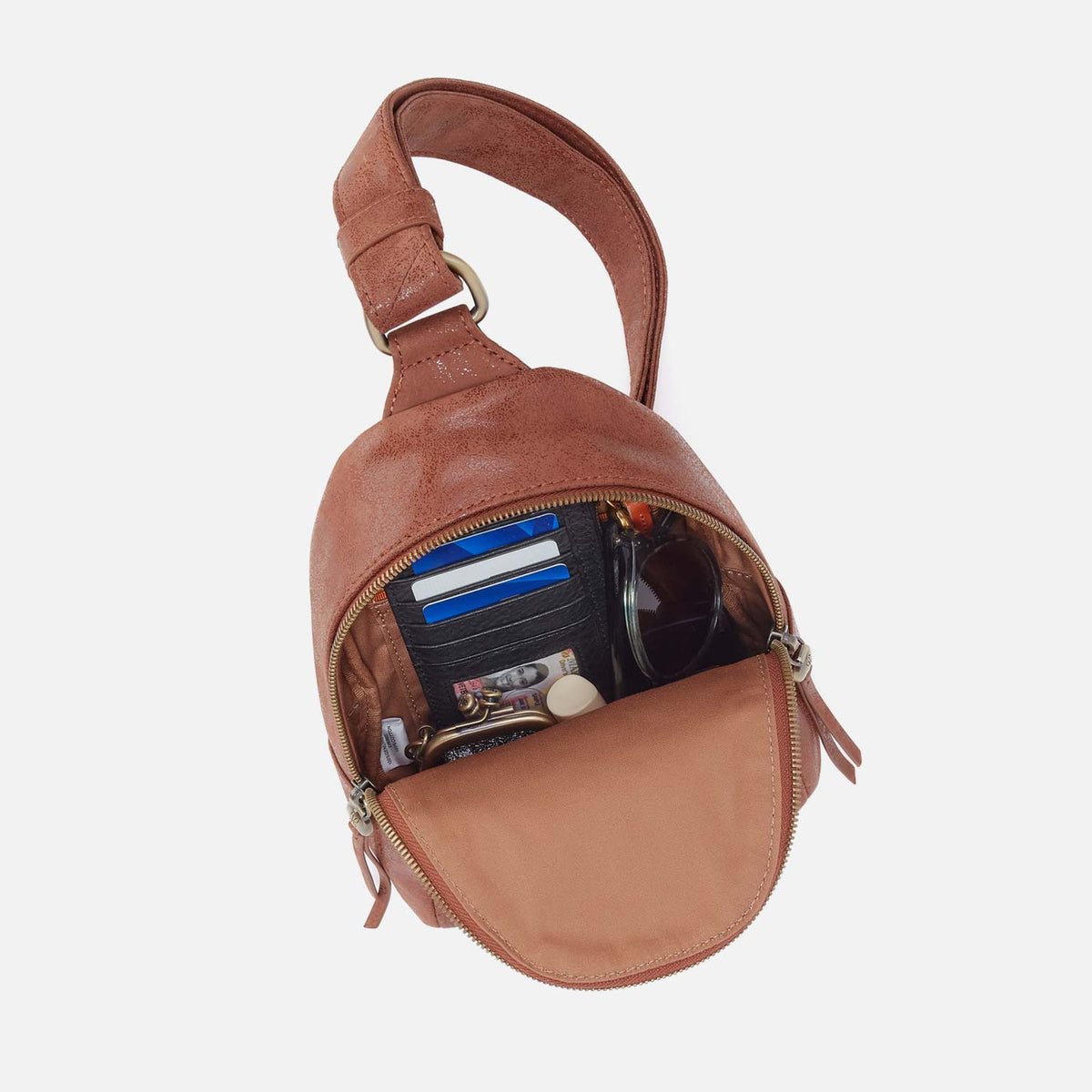 Hobo Bags "Fern" Sling-Burnished Saddle