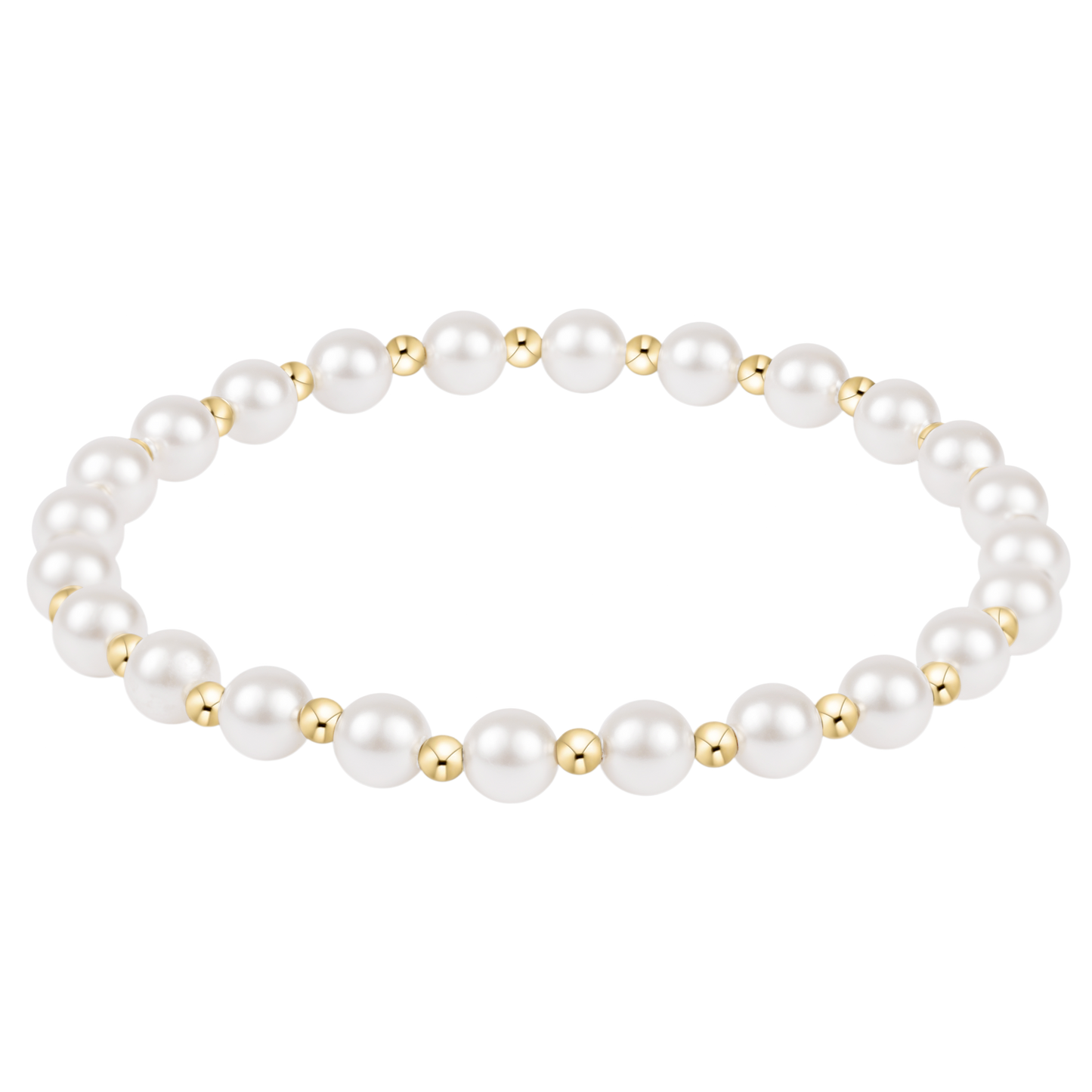 Enewton “Grateful” Pattern 5mm Bead Bracelet-Pearl