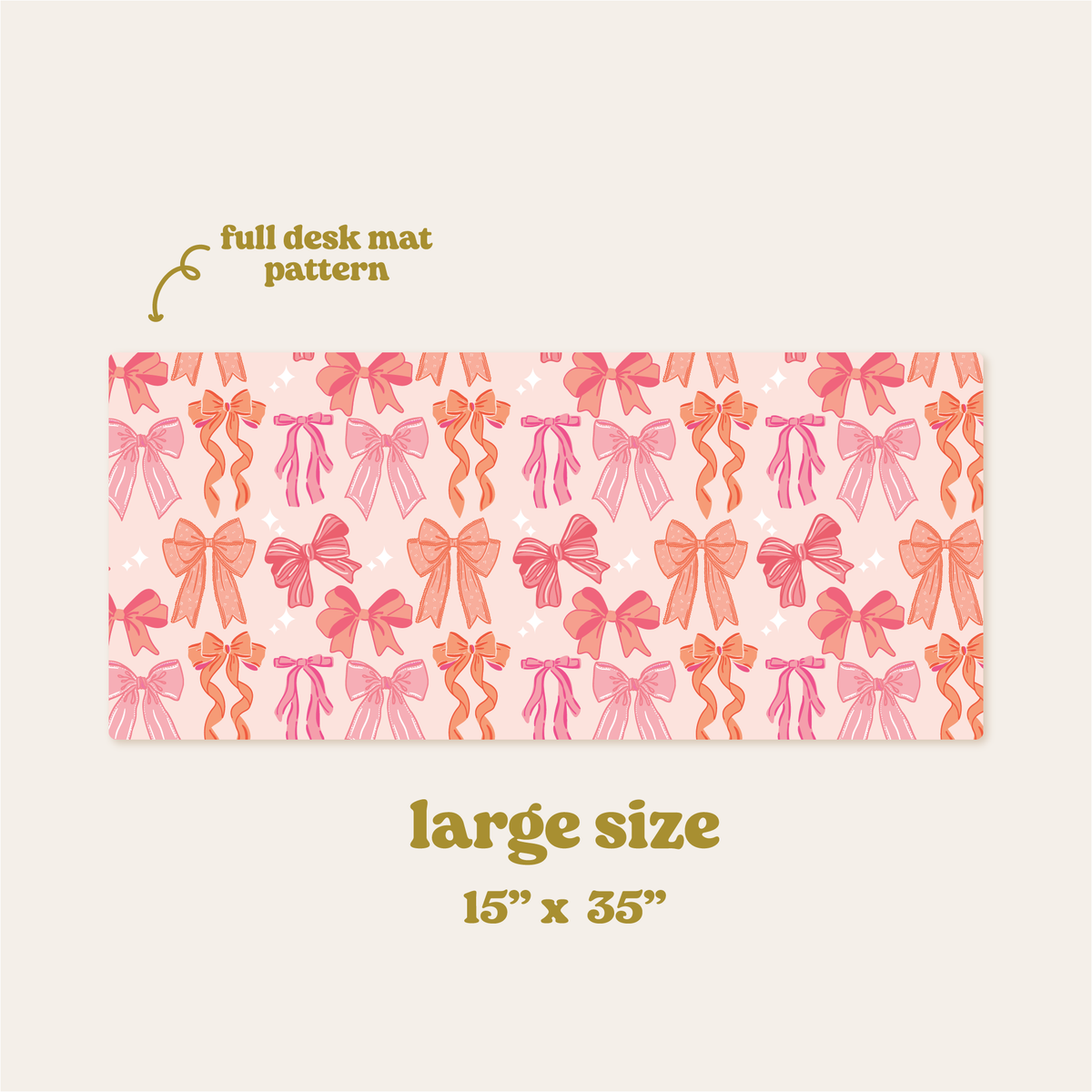 The Darling Effect Style Station Desk Mat-Blushing Bows