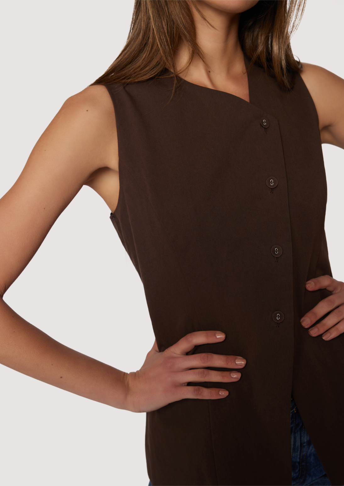 Lost + Wander “Bella Vista” Top - Dark Brown