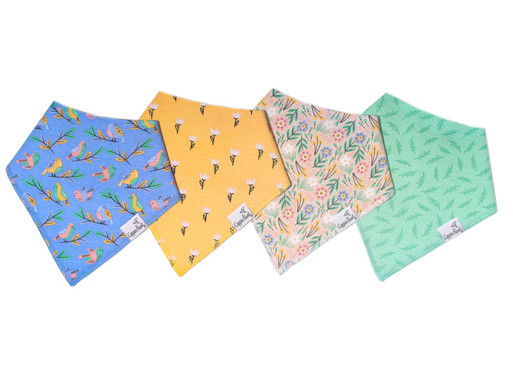 Copper Pearl Baby Bandana Bib Set-Birdie