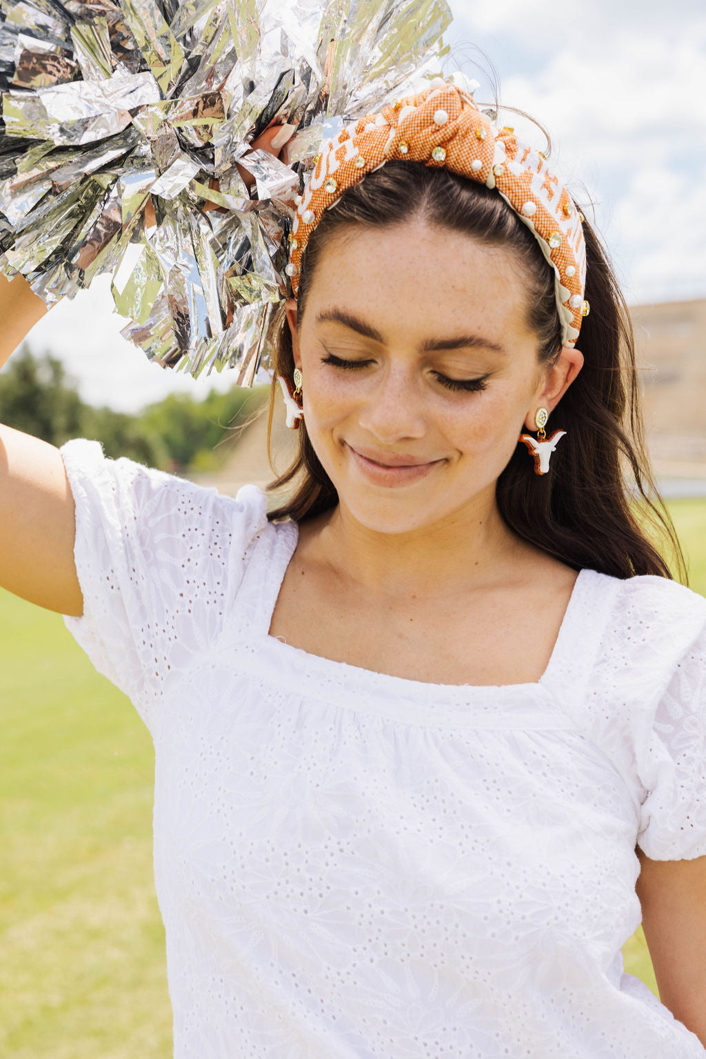 Brianna Cannon "Hook 'em Horns" Cross Stitch Headband