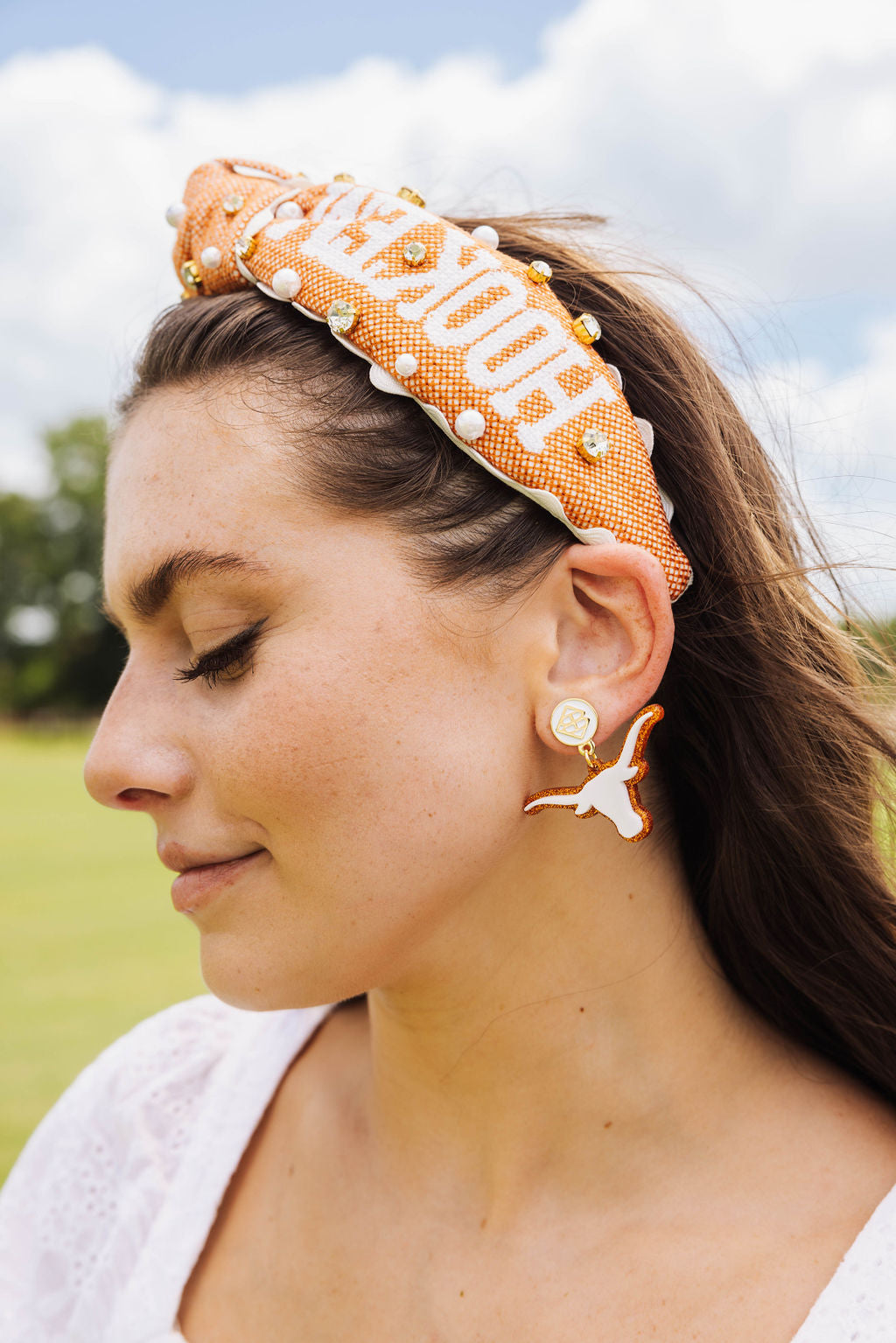 Brianna Cannon "Hook 'em Horns" Cross Stitch Headband