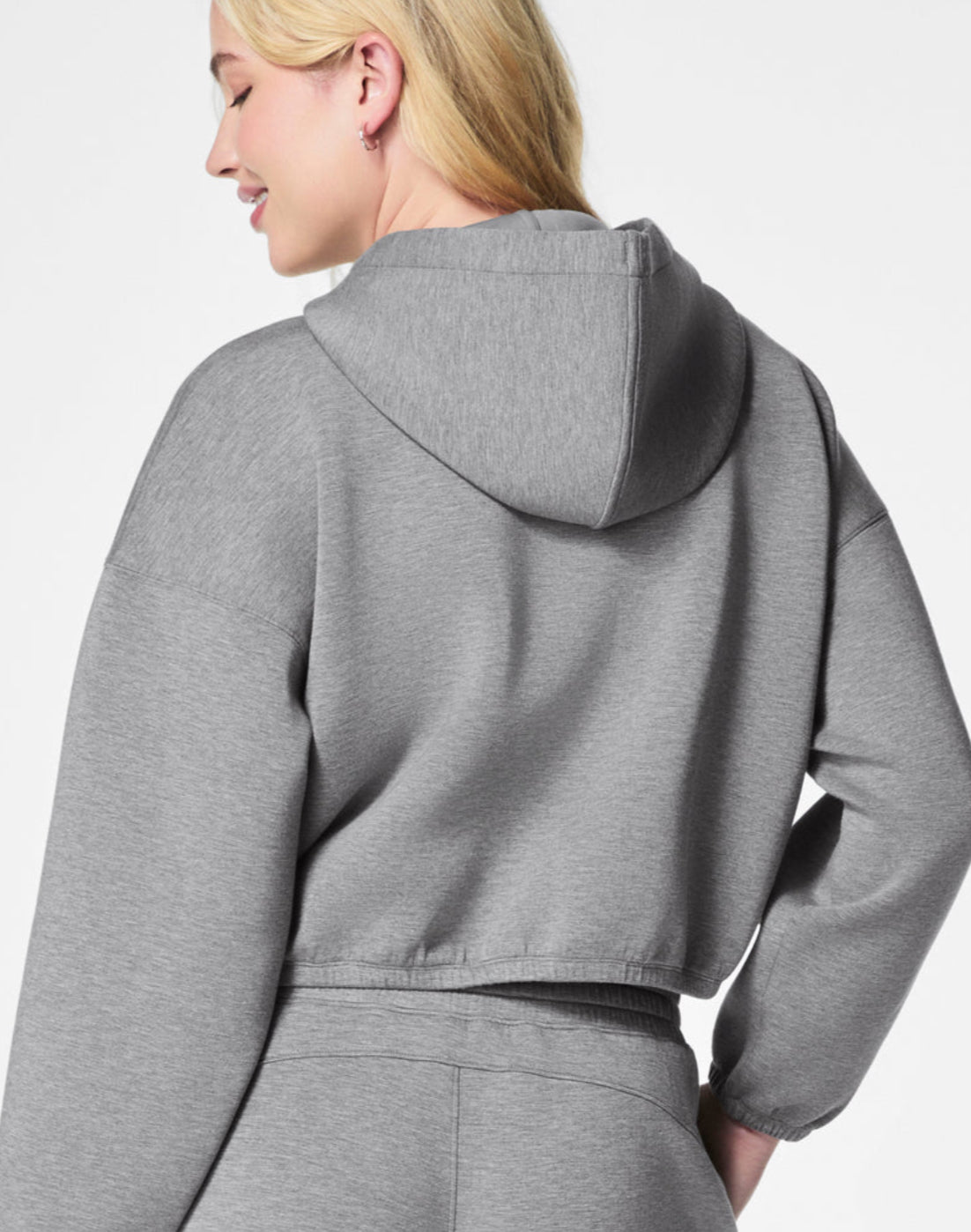 Spanx AirEssentials Cinched Hoodie- Med Grey Heather