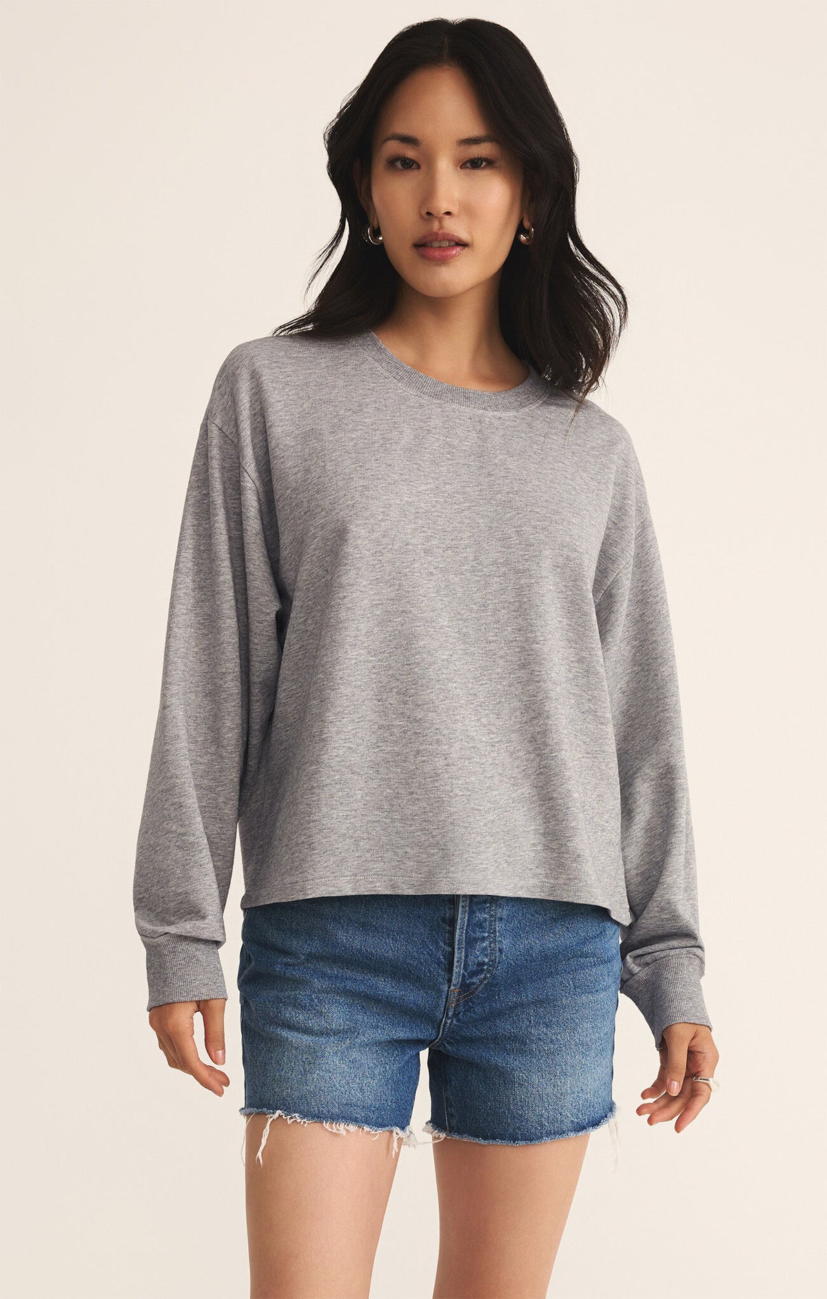 Z Supply Ellis Sweatshirt-Classic Heather Grey