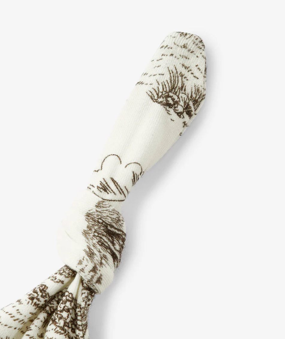 Milkbarn Kids "Country Toile" Luxe Stretch Knotted Hat