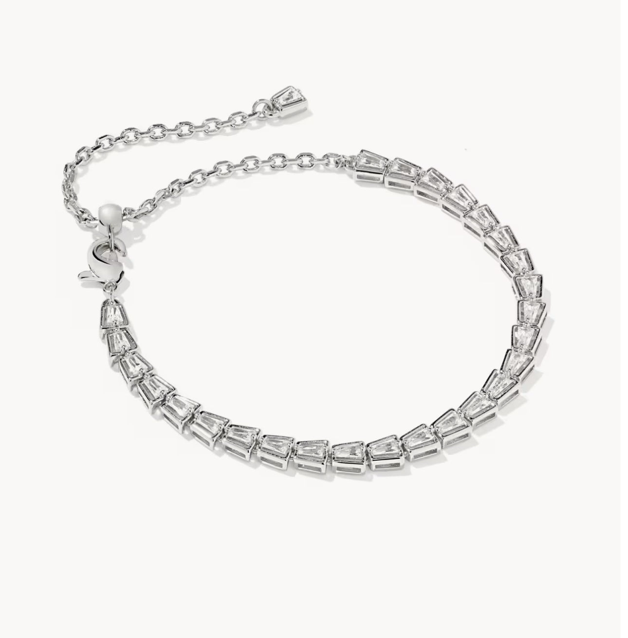 Kendra Scott Bella Tennis Bracelet- Silver White CZ