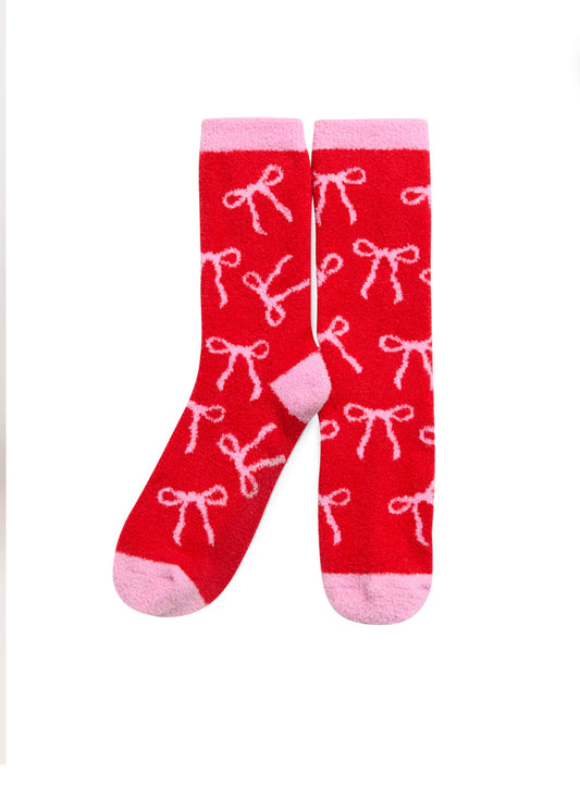 Shiraleah "Bow" Socks-Red