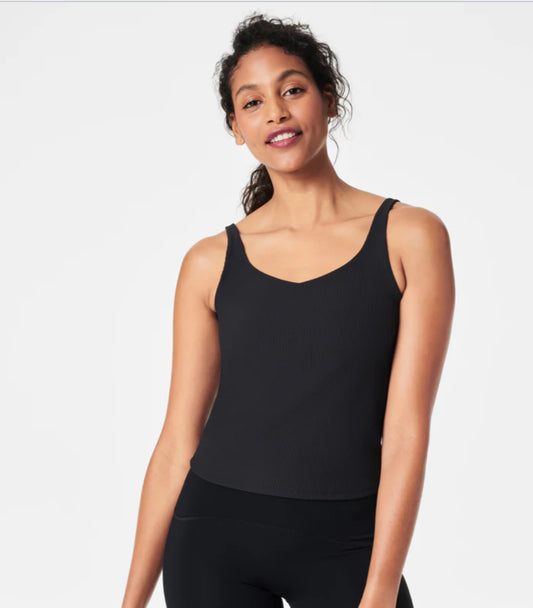 SPANXshape™ Get Moving
Contour Rib Shelf Tank -Very Black