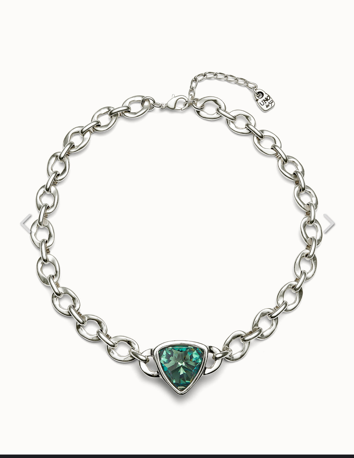 Uno de 50 "Be a Chameleon" Short Necklace-Silver/Green