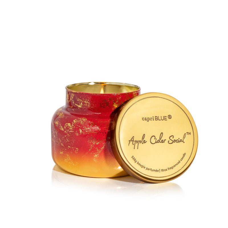 Capri Blue Glimmer Signature Jar- Apple Cider Social 19 oz