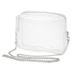 Clear Camera Crossbody with Silver Accents