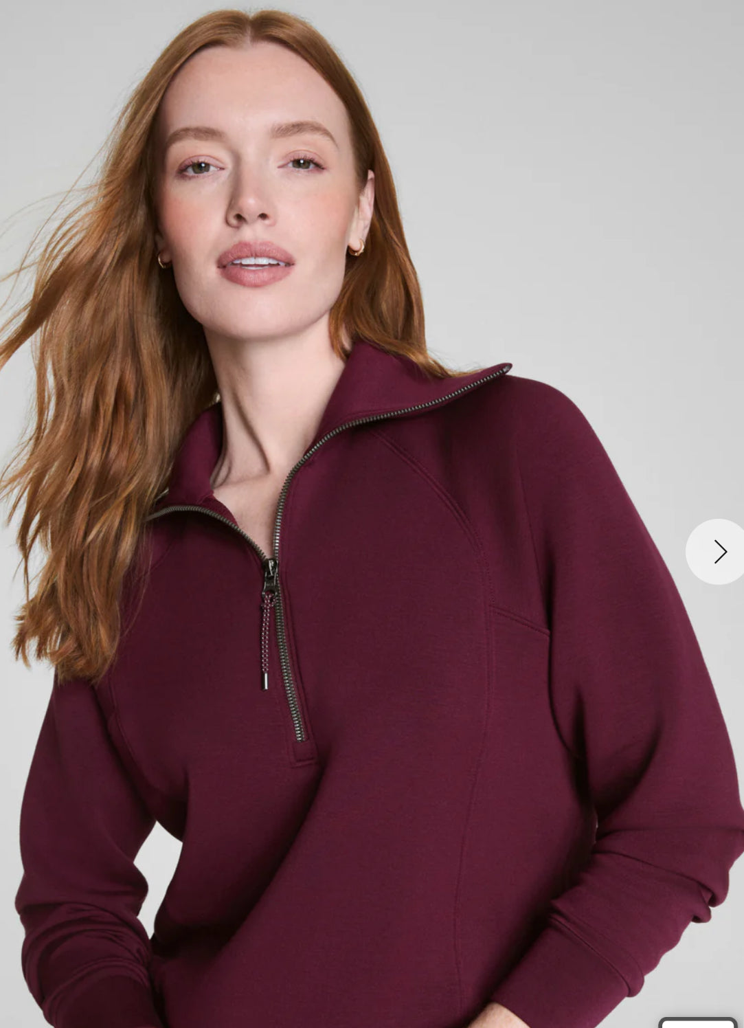 Spanx AirEssentials Half Zip-Plum Berry