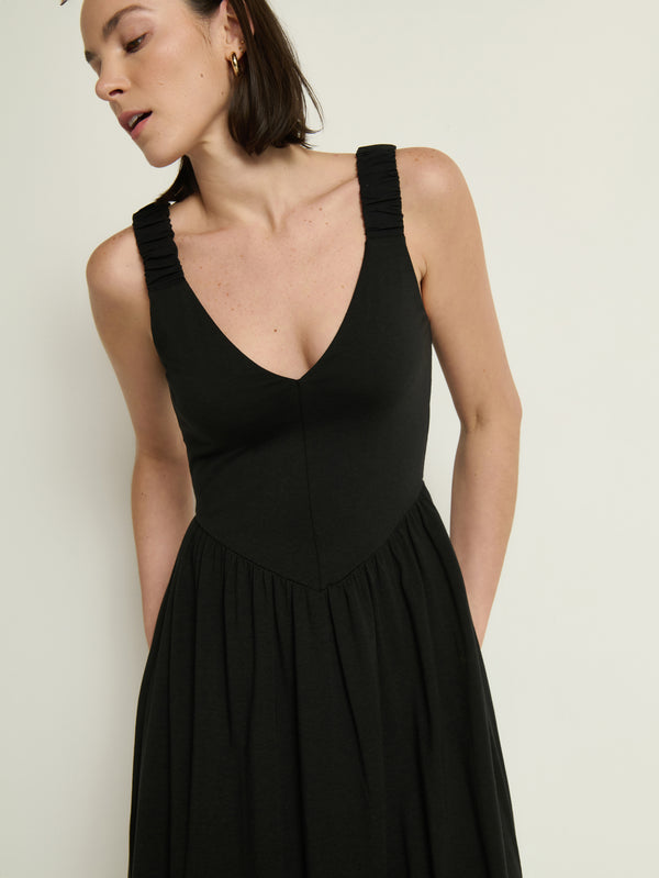 Nation LTD “Celine” Tank Midi Dress - Jet Black