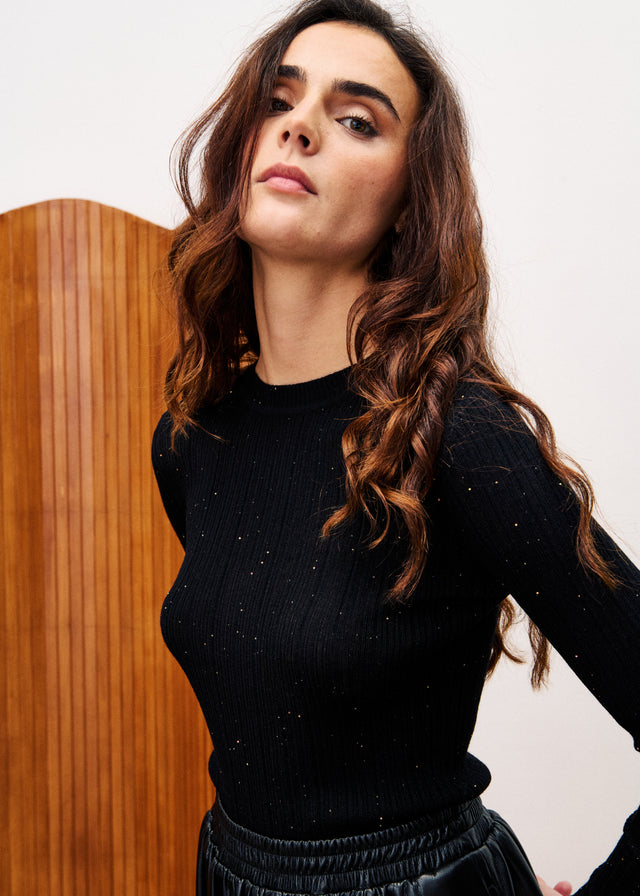 FRNCH Paris “Geranium” Sweater - Noir (Black)