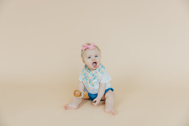 Copper Pearl Baby Bandana Bib Set-Birdie