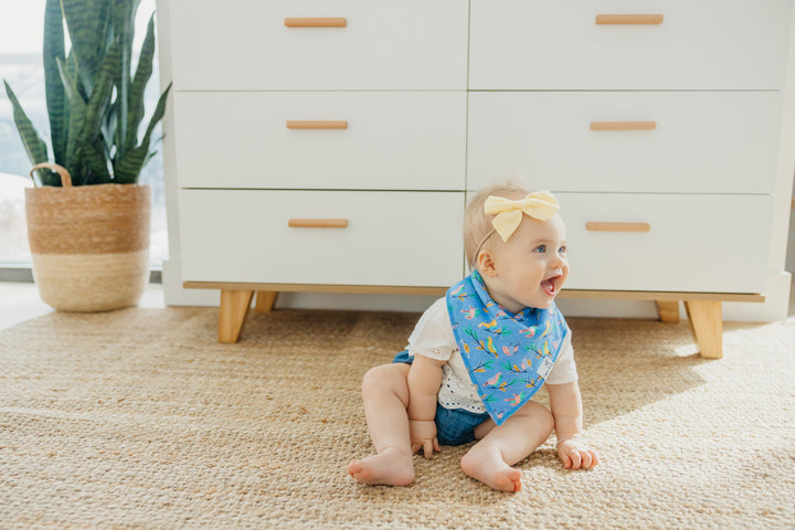 Copper Pearl Baby Bandana Bib Set-Birdie